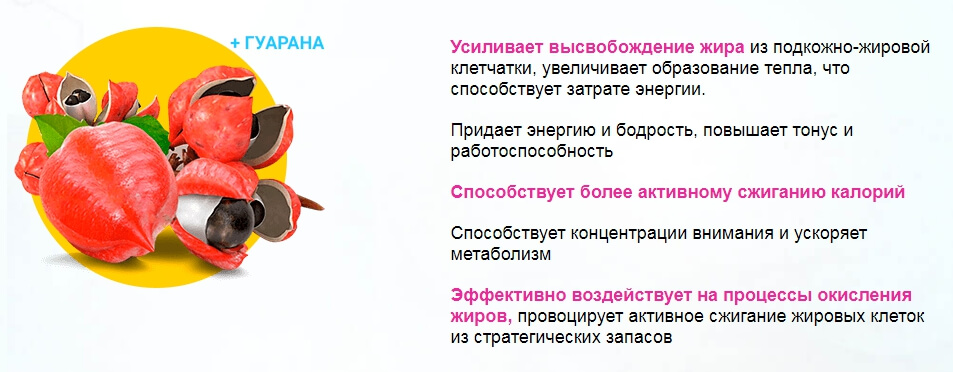 Гуарана - компонент препарата Keto EatFit